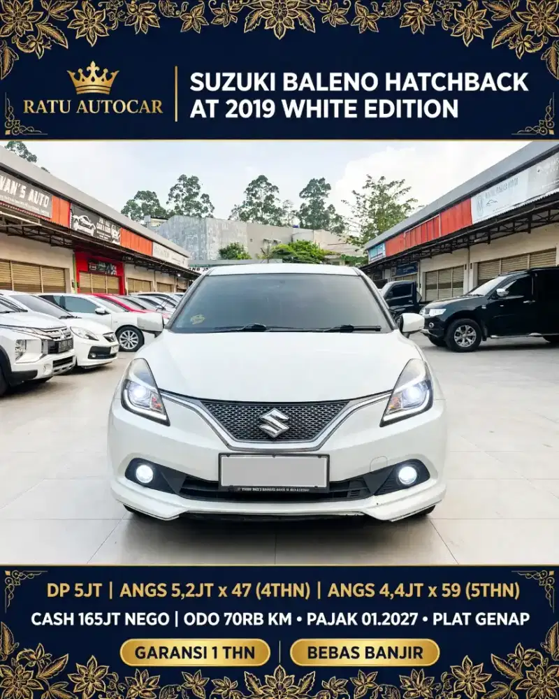 DP PROMO 5JT BALENO HB MATIC 2019 LOW WHITE EDITION