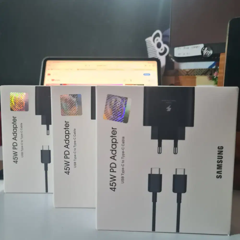 Samsung Adapter & Cable 45W Baru