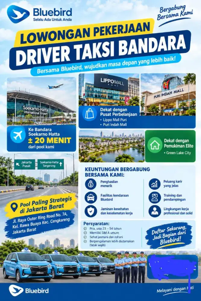 Di butuhkan driver taxi airport