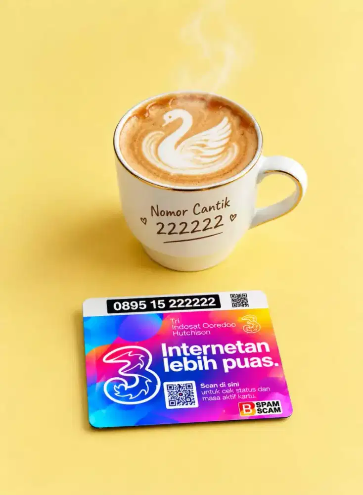(bisa COD) Nomor CANTIK kartu TRI INDOSAT HOKI Hexa 222 222 #1