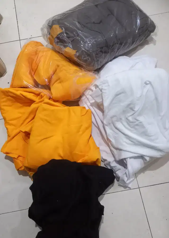 Bahan lakos katun warna campur sisa produksi