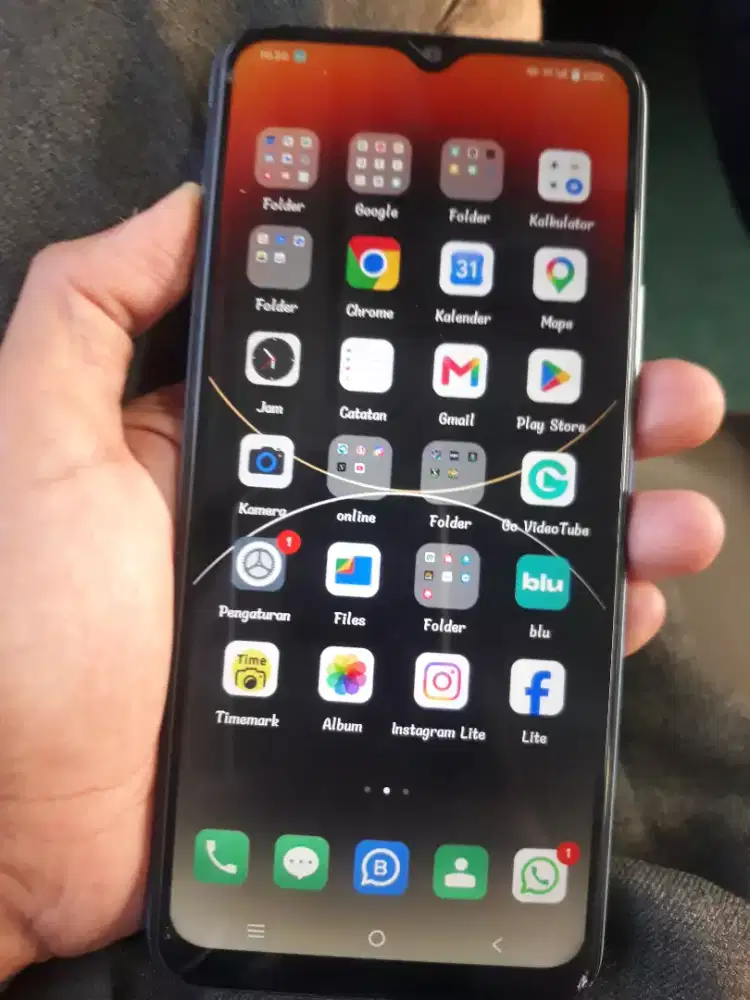 Vivo Y20S biru Fullset