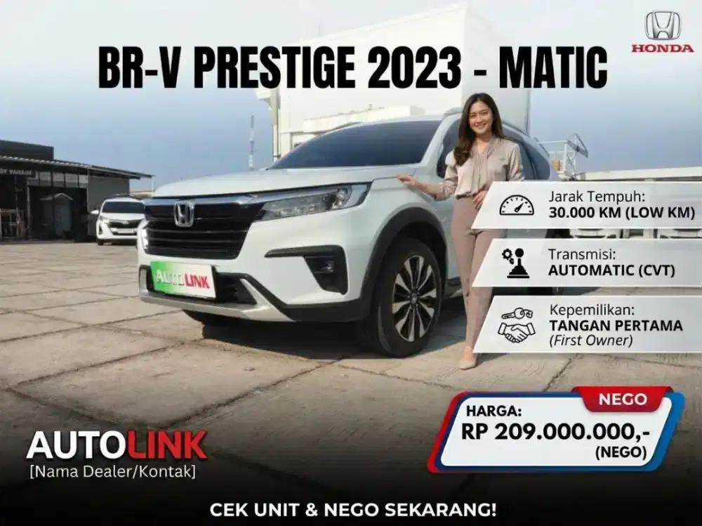 BRV PRESTIGE 2023 MATIC PUTIH TANGAN PERTAMA 2024 SIAP PAKAI TERAWAT