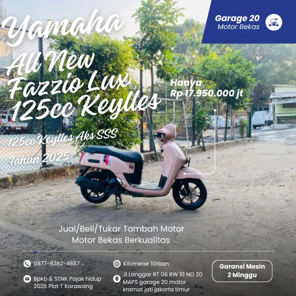Yamaha Fazzio Lux 125cc Aks SSS Keylles Tahun 2025