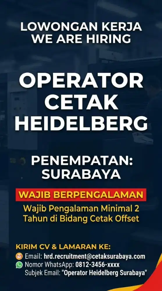 Operator Mesin Cetak Offset