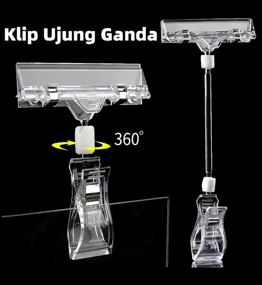 Jepitan harga baju akrilik