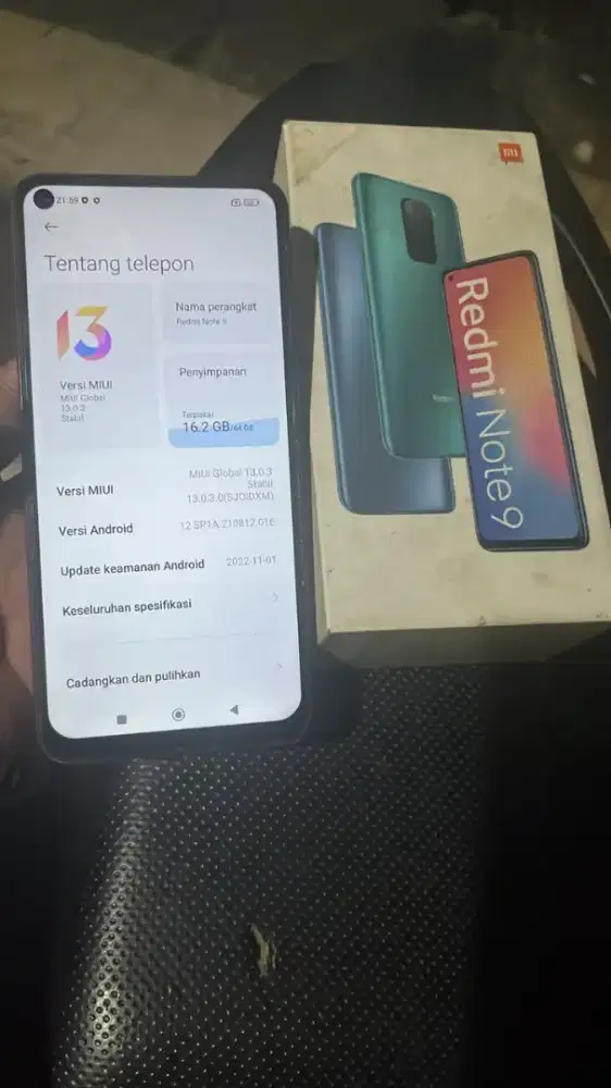 Redmi Note 9 Ram 4/64