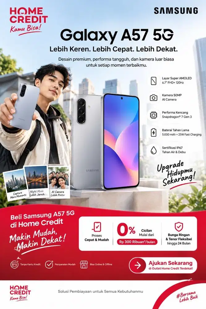Samsung A57 5G harga mulai 500ribuan/bulan