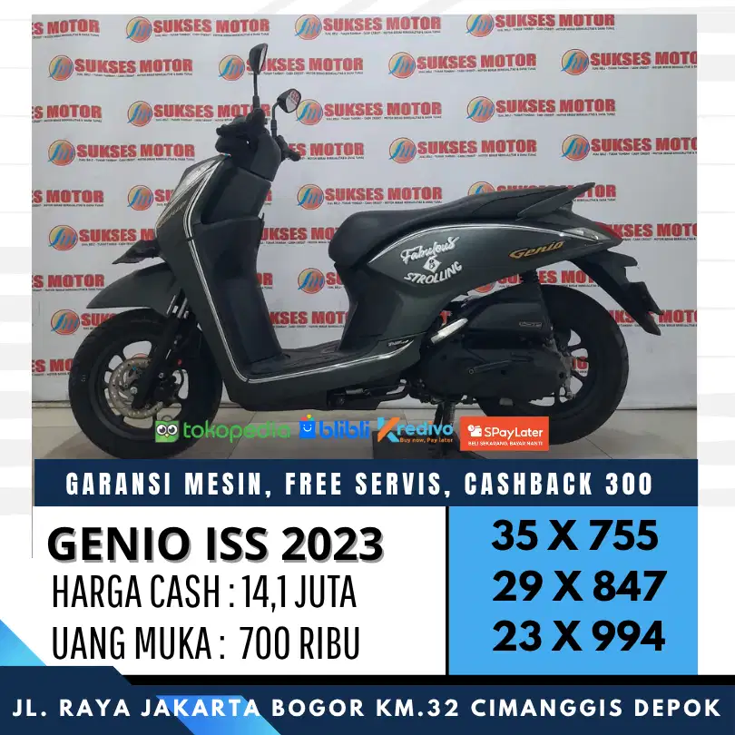 HONDA GENIO ISS 2023 CASH KREDIT DP 700 CICCILAN RINGAN