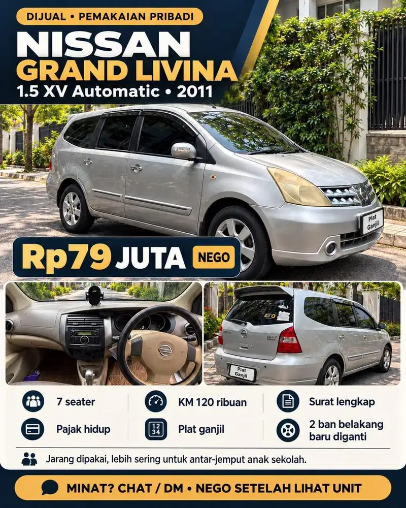 Nissan Grand livina 2011 Bensin