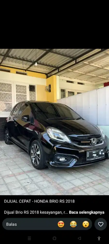 Jual honda brio tahun 2018