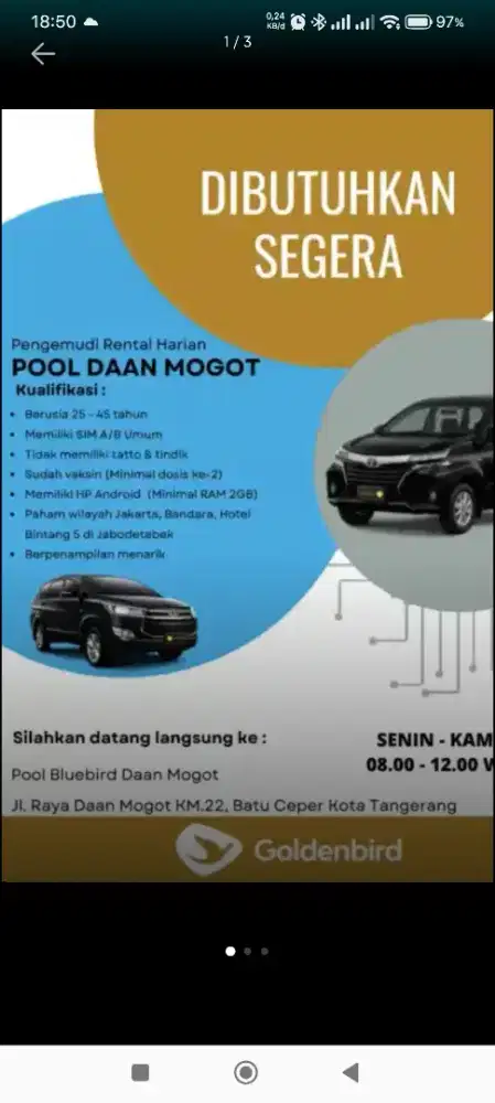 Lowongan loker driver