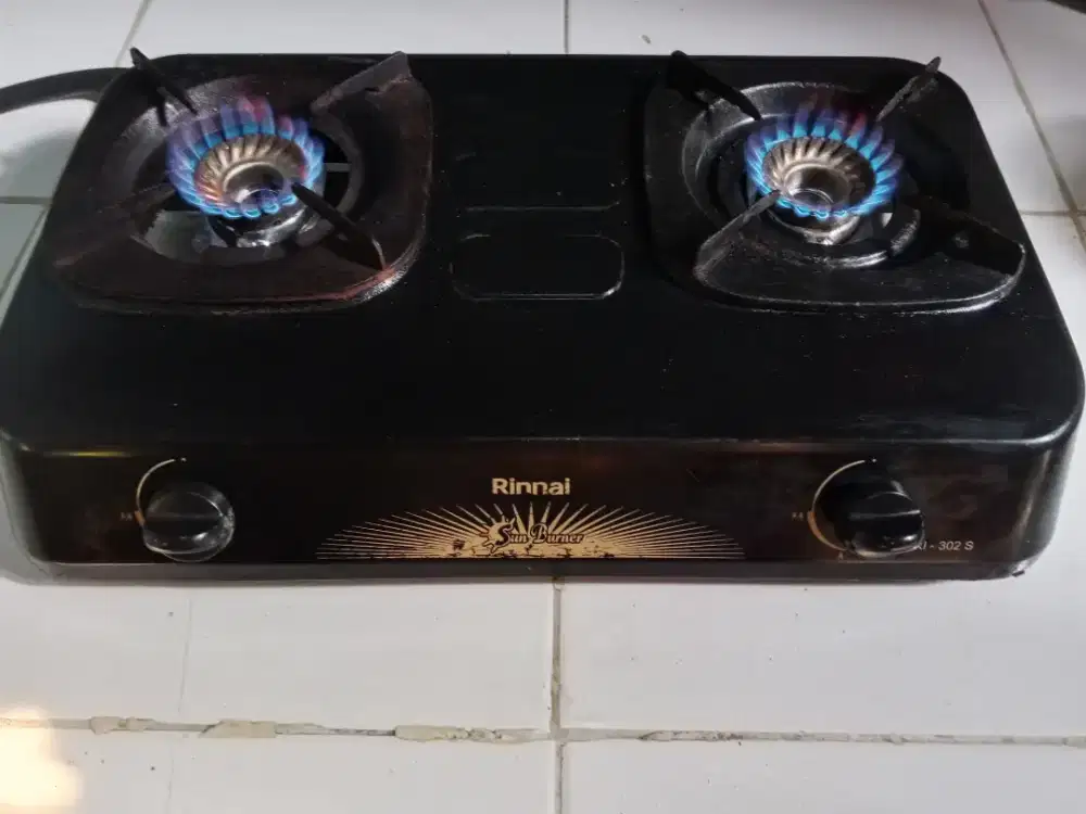 Kompor gas Rinnai 2 tungku tanpa selang regulator