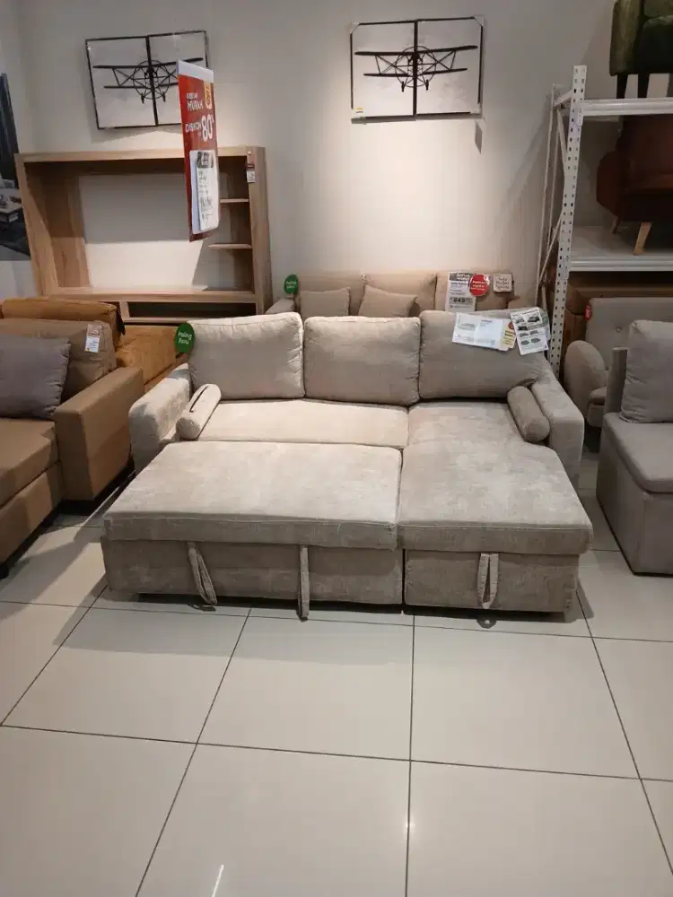 Sofa multi fungsi dan ada tmpt penyimpanan, bisa cicilan home kredit