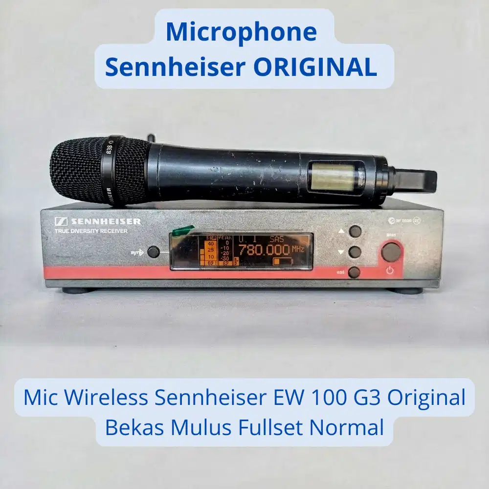 Mic Wireless Sennheiser EW 100 G3 Original Bekas Mulus Fullset Normal