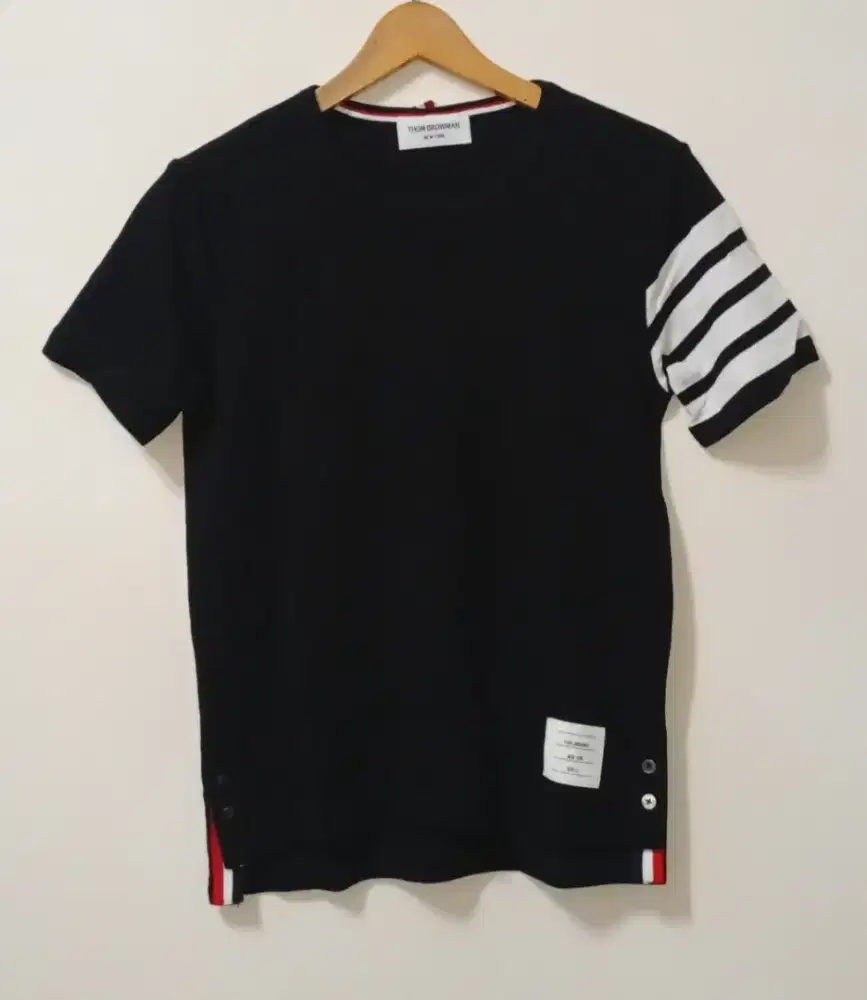 THOM BROWNIAN BLACK T-SHIRT