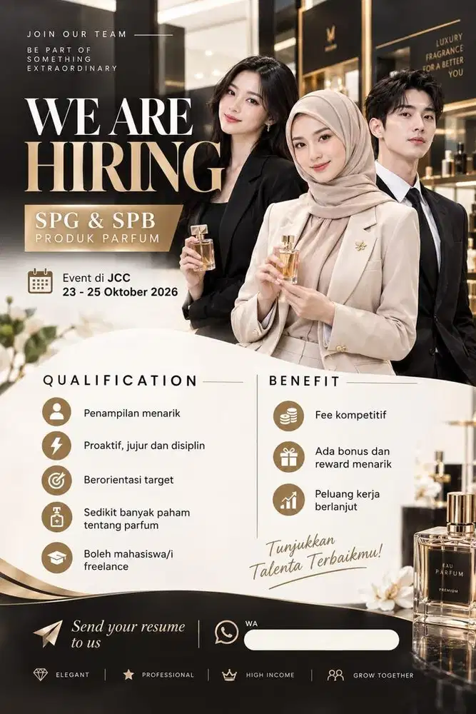 lowongan kerja SPG sales promotion girl girls SPB boy boys
