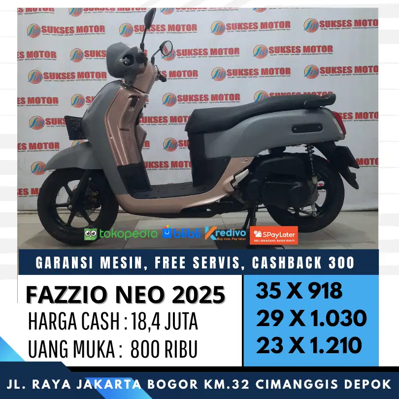 YAMAHA FAZZIO NEO 2025 MULUS CASH KREDIT CC/PAYLATER BISA