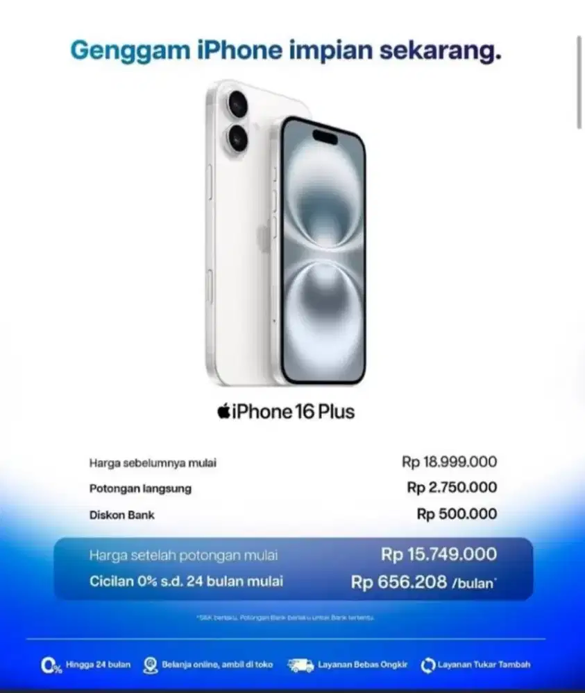 Cicilan bebas bunga 0%