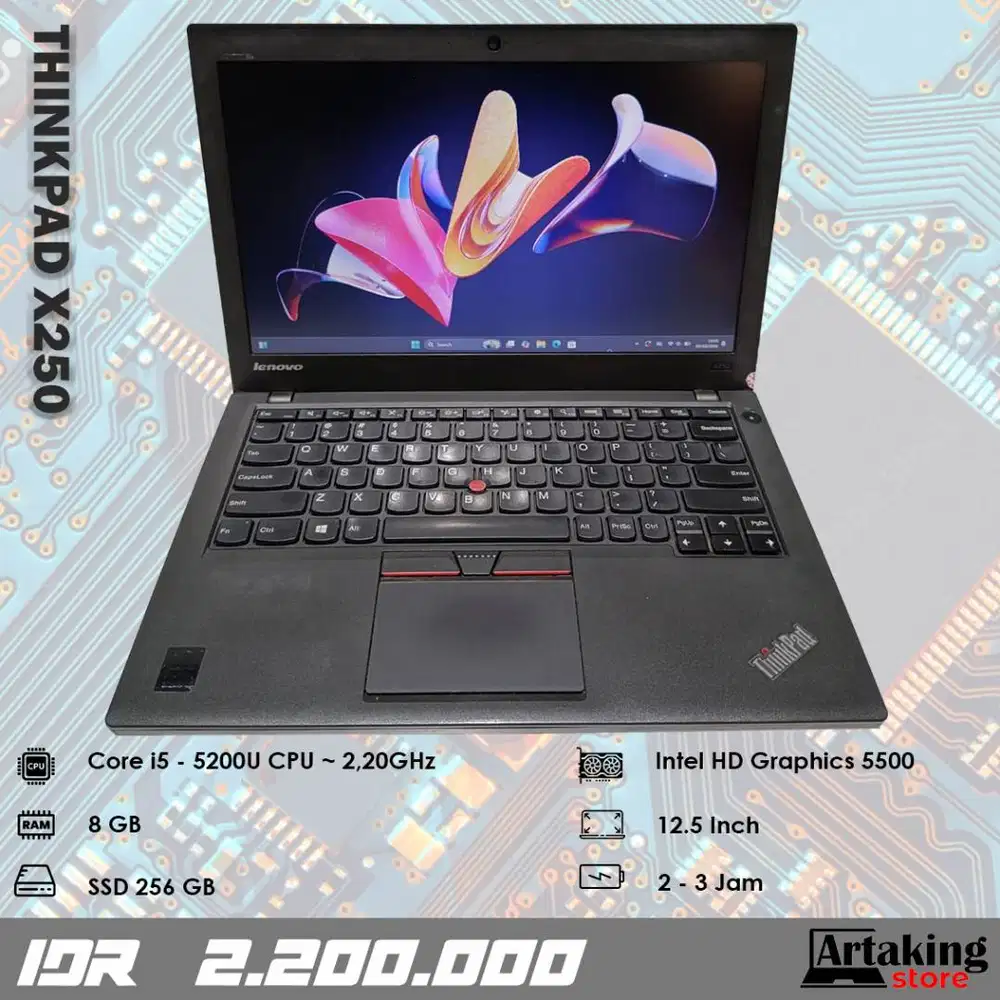 Lenovo Thinkpad X250 - Core i5 - Gen 5 th - Ram 8 GB - SSD 256 GB