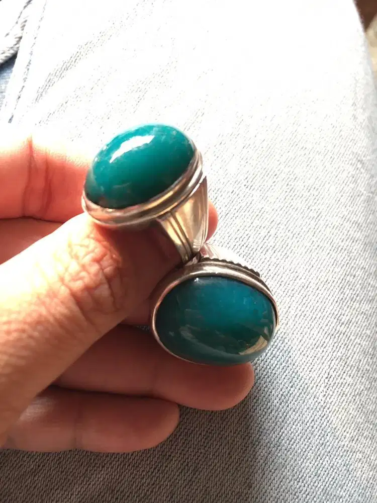 Cincin Perak Batu Bacan 2 pcs
