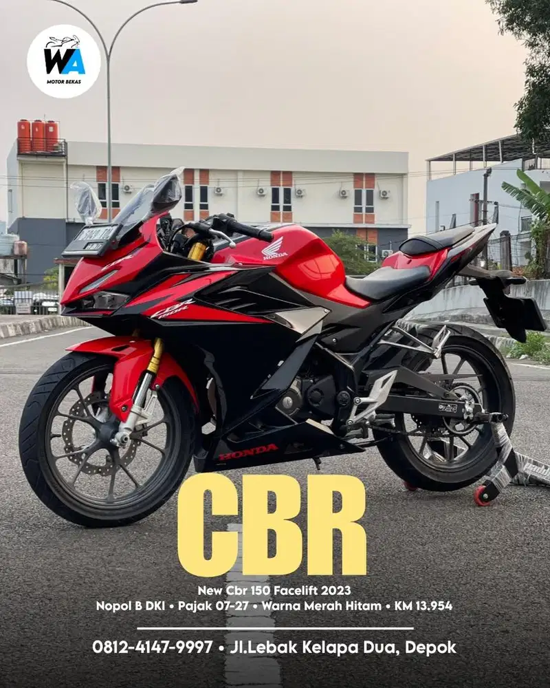 DP 500 RIBU Cash/Kredit Honda New Cbr 150 Facelift Tahun 2023