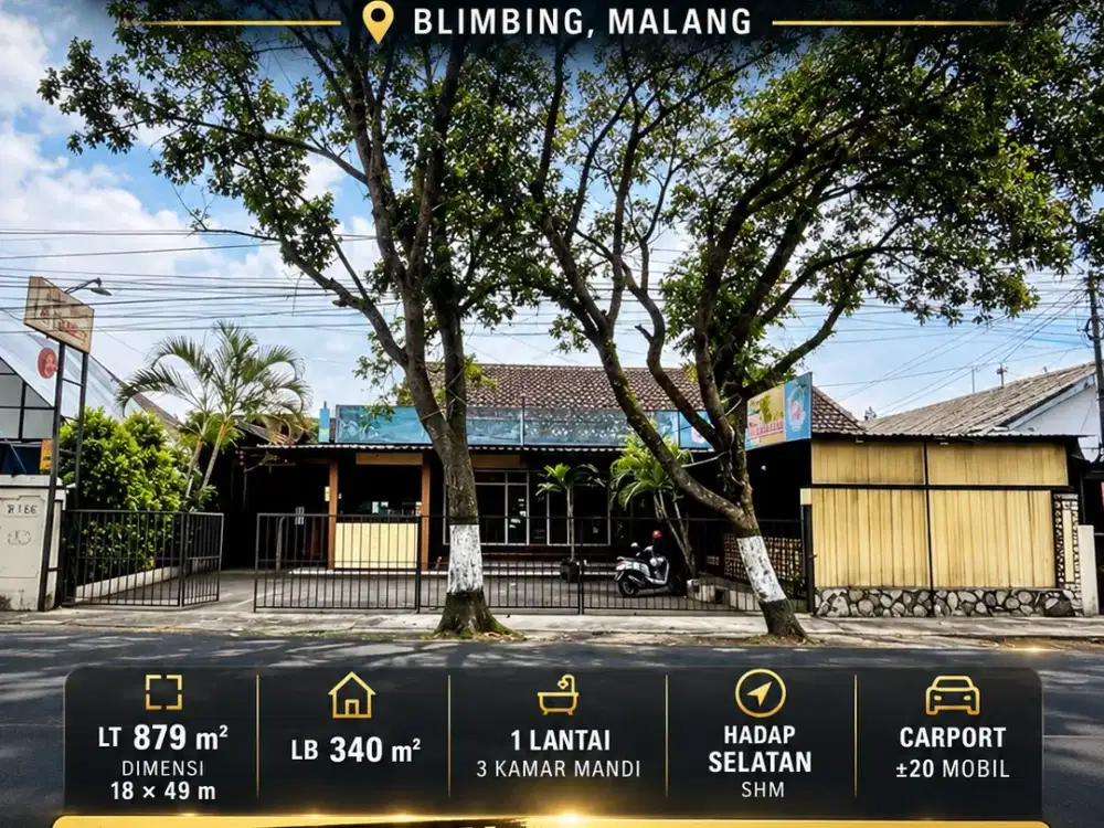 Rumah Usaha Strategis di poros jalan LA sucipto Blimbing Malang