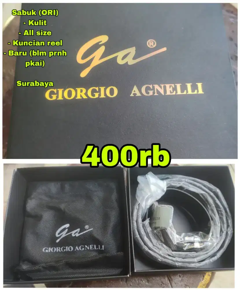 Sabuk / Ikat pinggang Kulit ORI (Giorgio Agnelli)