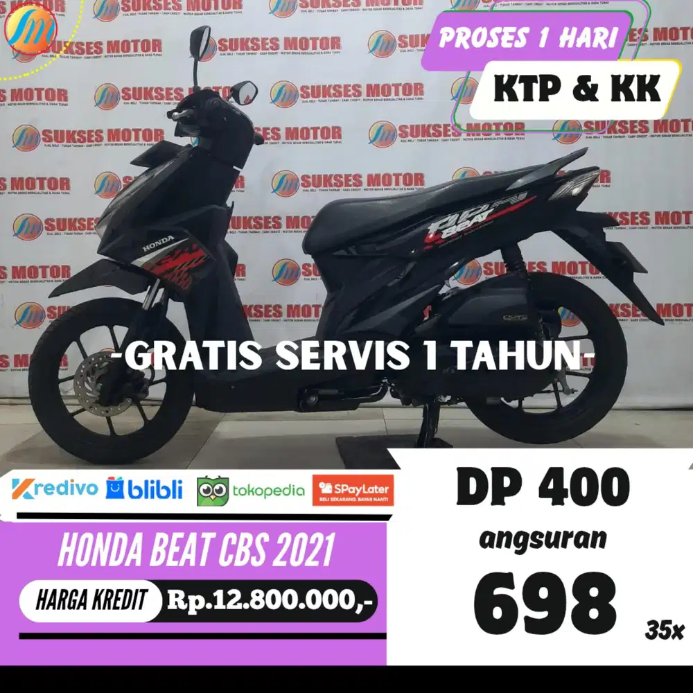 DP PROMO 400RB HONDA BEAT CBS 2021 ANGSURAN SANGAT RINGAN BERGARANSI