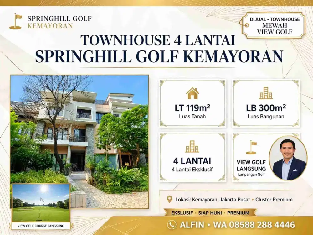 Rumah View Golf LT-119M2 LB-300M2 Dekat JIEXPO Kemayoran Toll Ancol