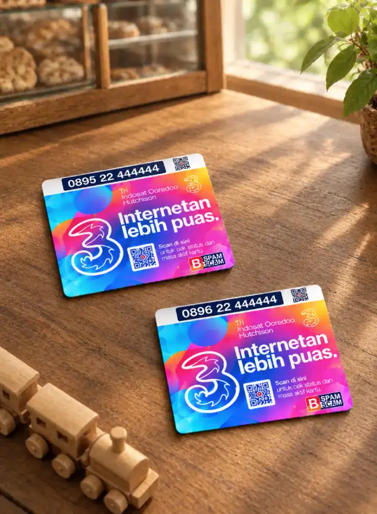 (bisa COD) PROMO Nomor CANTIK kartu TRI INDOSAT HOKI Hexa 444 444 #01