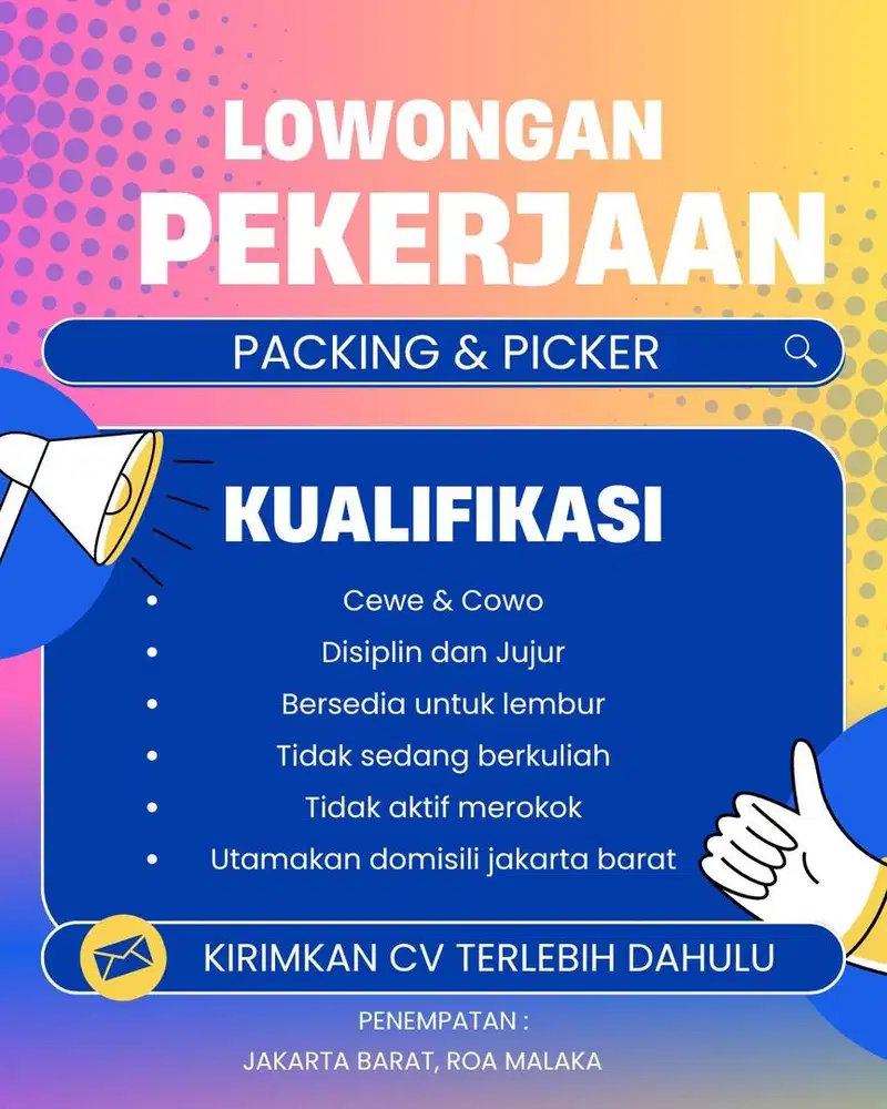 LOWONGAN PACKING & PICKER