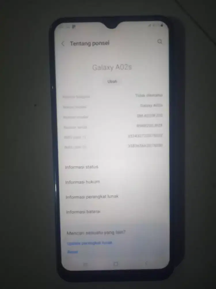 Jual cepat Samsung a02s ram 4gb minus speaker Sember