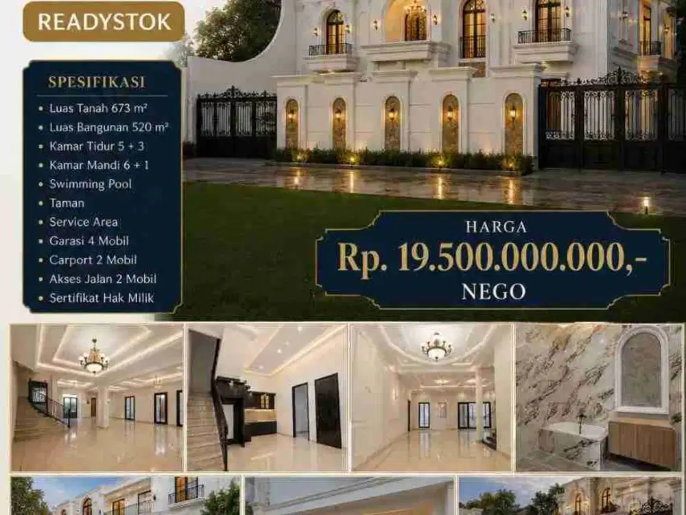 Dijual rumah mewah di jati padang Pasar Minggu