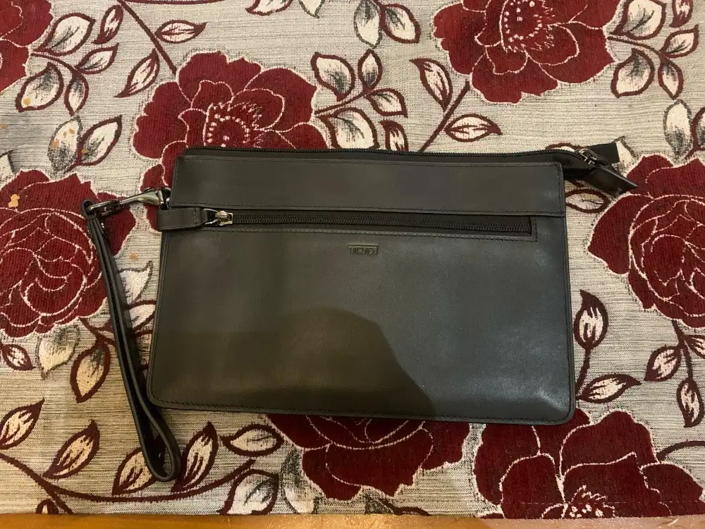 Tumi Nassau Double Zip Clutch Like New