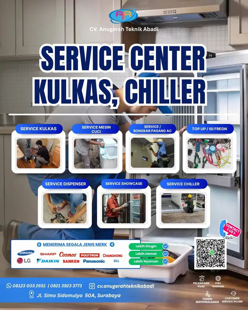 SERVICE 24 JAM | SERVIS CUCI AC | MESIN CUCI | KULKAS | DISPENSER DLL