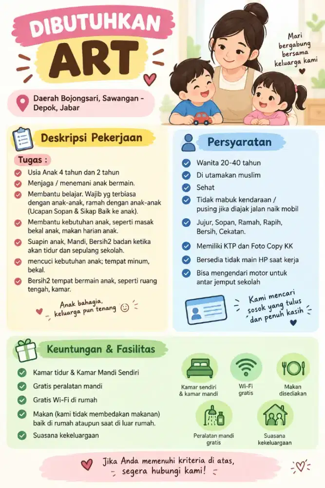 Dibutuhkan ART Inap PP
