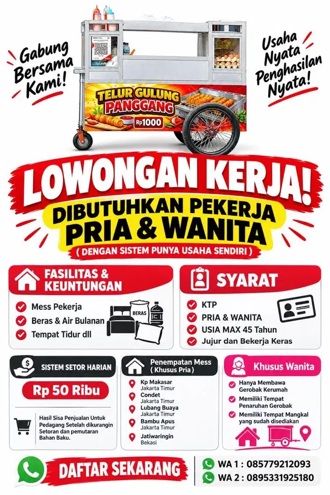 LOWONGAN MITRA TELUR GULUNG PANGGANG INDONESIA