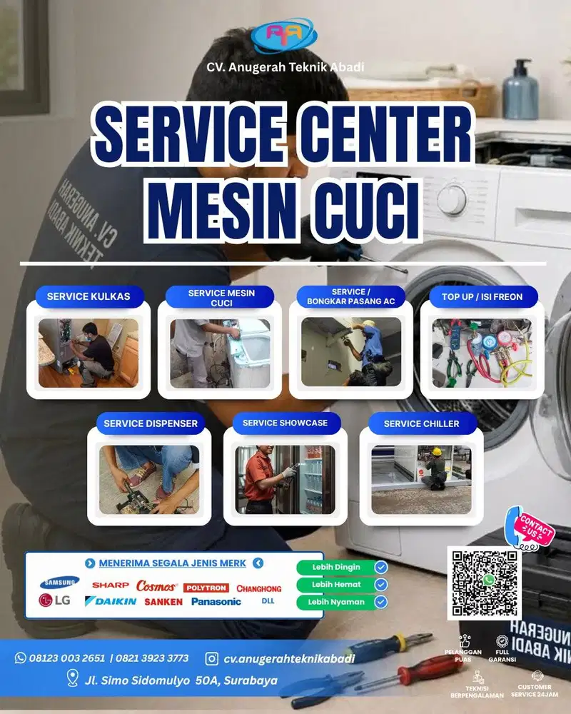 SERVICE 24 JAM | SERVIS CUCI AC | MESIN CUCI | KULKAS | DISPENSER DLL