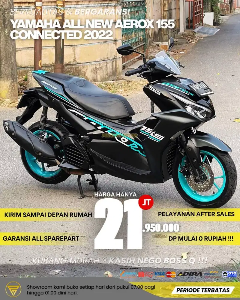 YAMAHA ALL NEW AEROX 155 Connected 2022 !!!