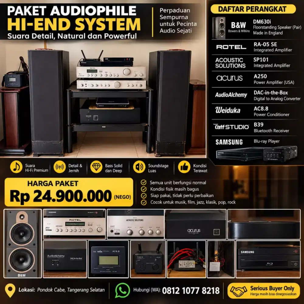 Di jual Peralatan Audio