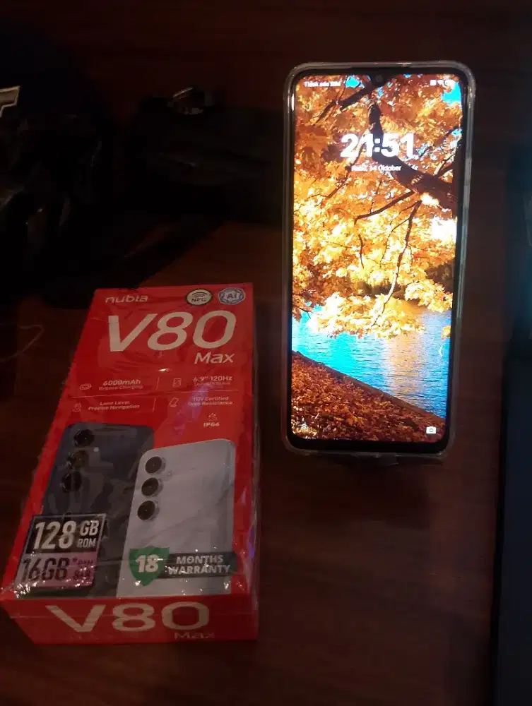Jual Nubia V80 Max ram 8 Rom 128 hitam