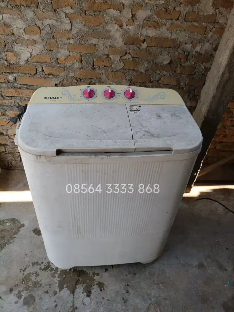 Mesin cuci Sharp 2 tabung 7 kg bekas original