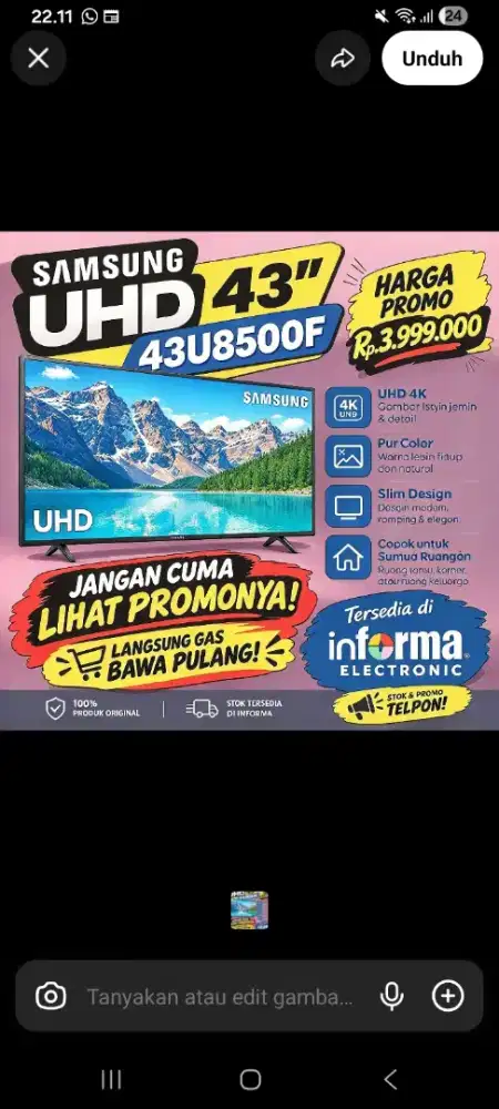 TV SAMSUNG 43 4KUHD