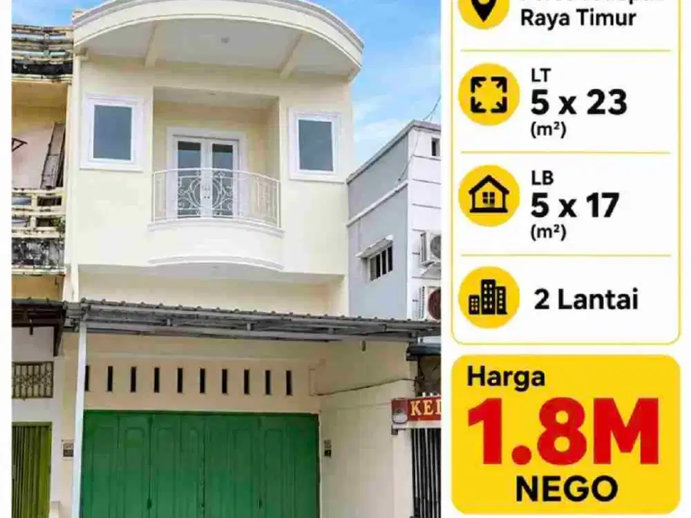Dijual Ruko 2 lantai Jl. Toddopuli Raya Timur Makassar
