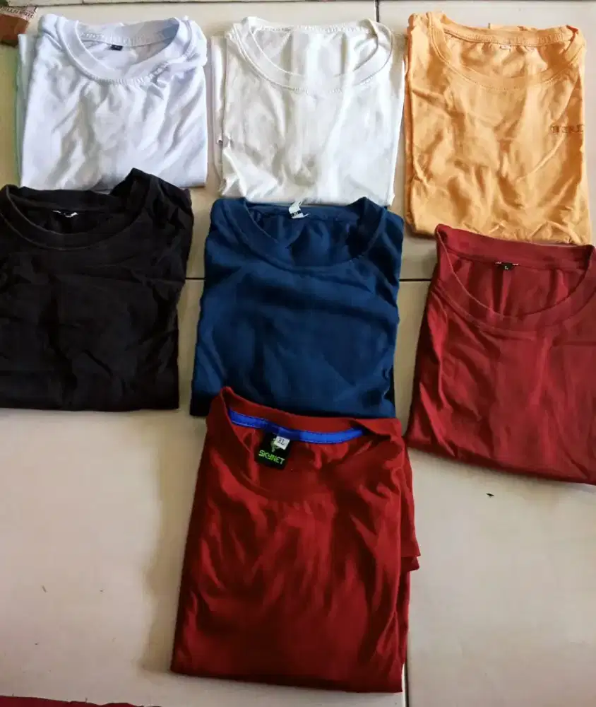 Paket bundling kaos wanita polosan 7pcs