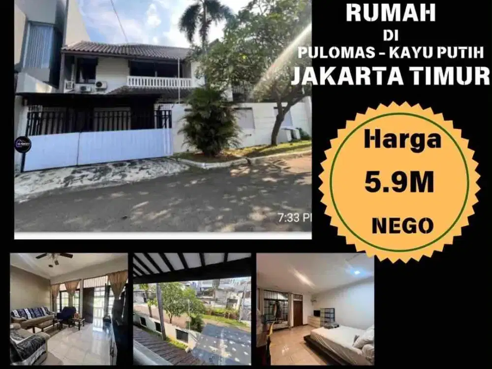 Rumah di Pulomas Kayu Putih Jakarta Timur