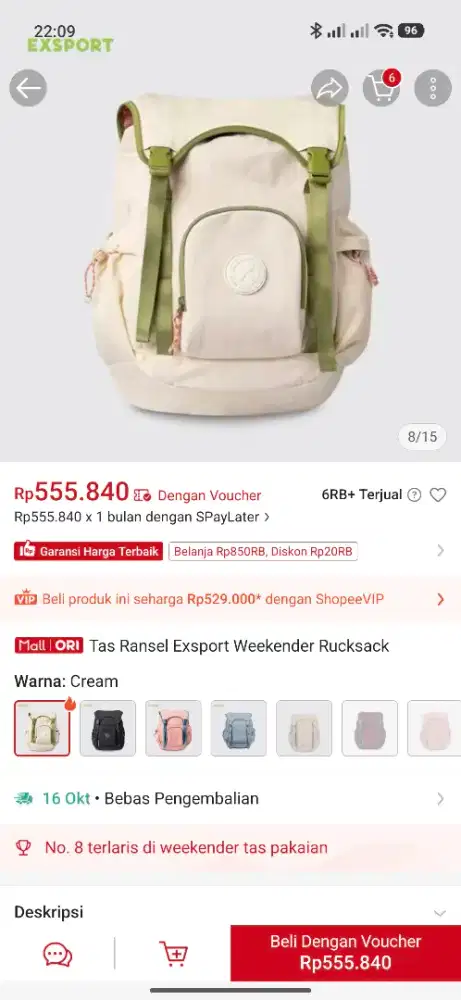 Tas Exsport Weekender Rucksack