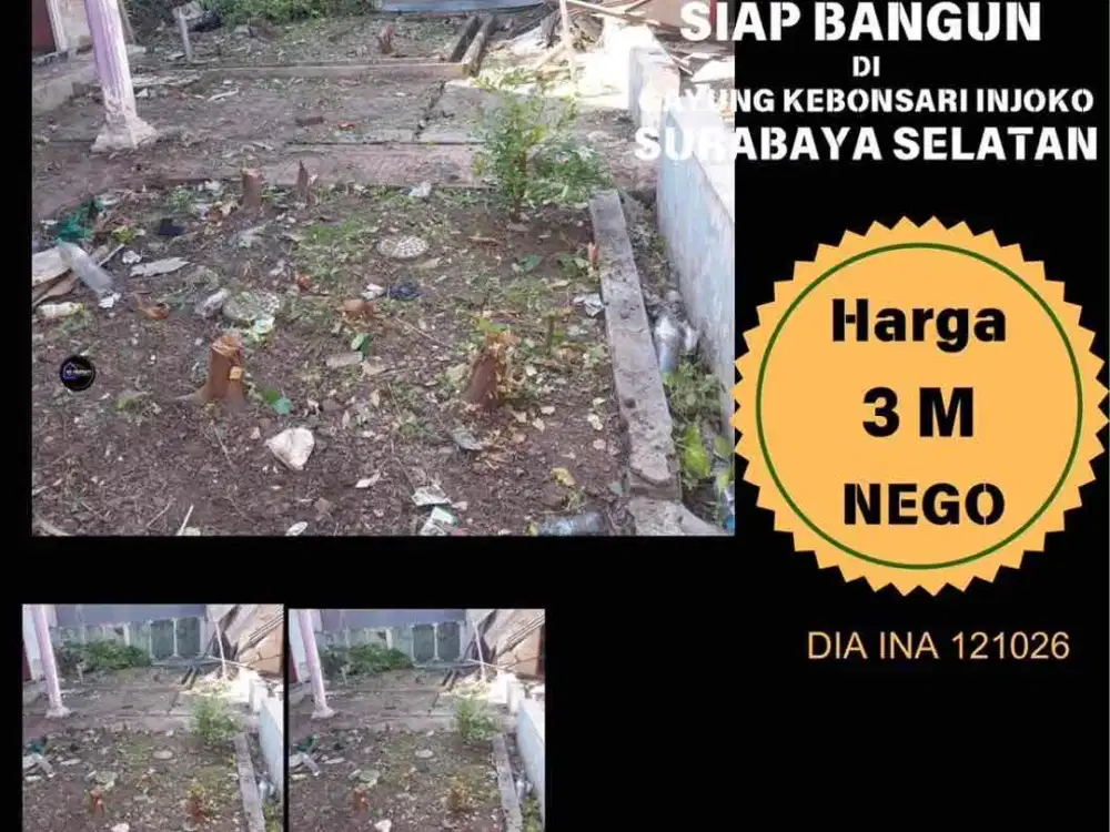 Tanah siap bangun di Injoko, Surabaya