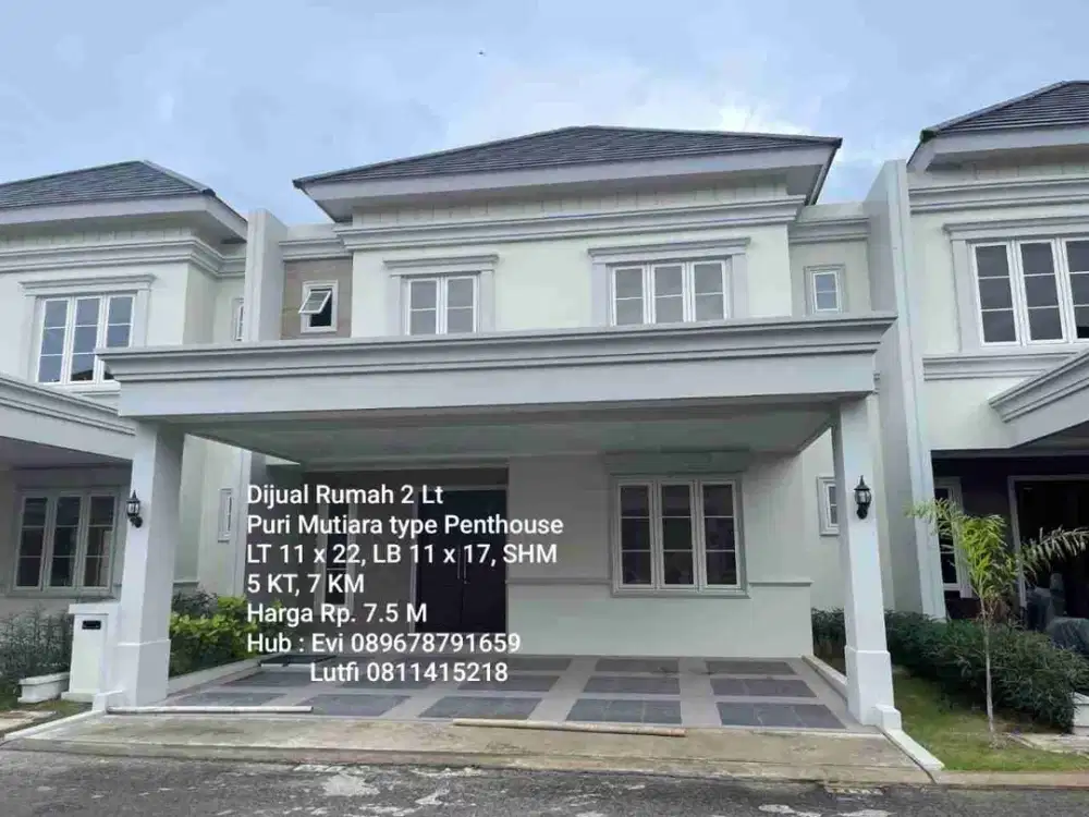 Dijual Rumah 2 lantai Perumahan Puri Mutiara Type Penthouse Jl. Monginsidi Makassar